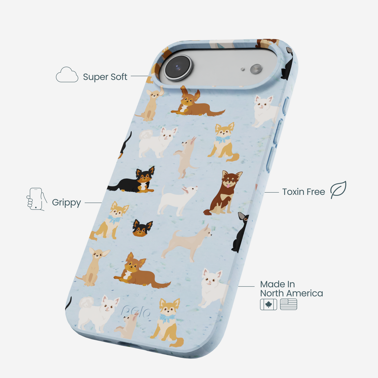 Powder Blue Chihuahua Charms iPhone Air Case