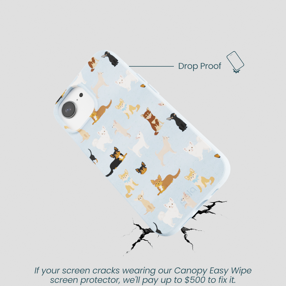 Powder Blue Chihuahua Charms iPhone 16e/17e Case