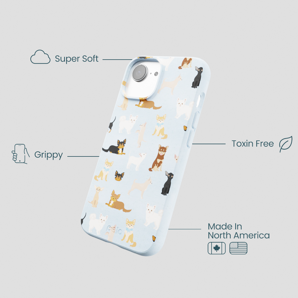 Powder Blue Chihuahua Charms iPhone 16e/17e Case