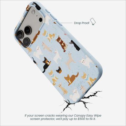 Powder Blue Chihuahua Charms iPhone 17 Pro Max Case