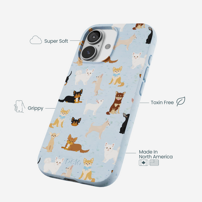 Powder Blue Chihuahua Charms iPhone 17 Case