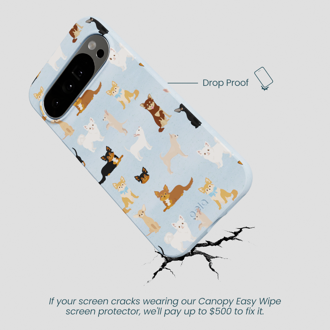 Powder Blue Chihuahua Charms Google Pixel 10 Pro XL Case