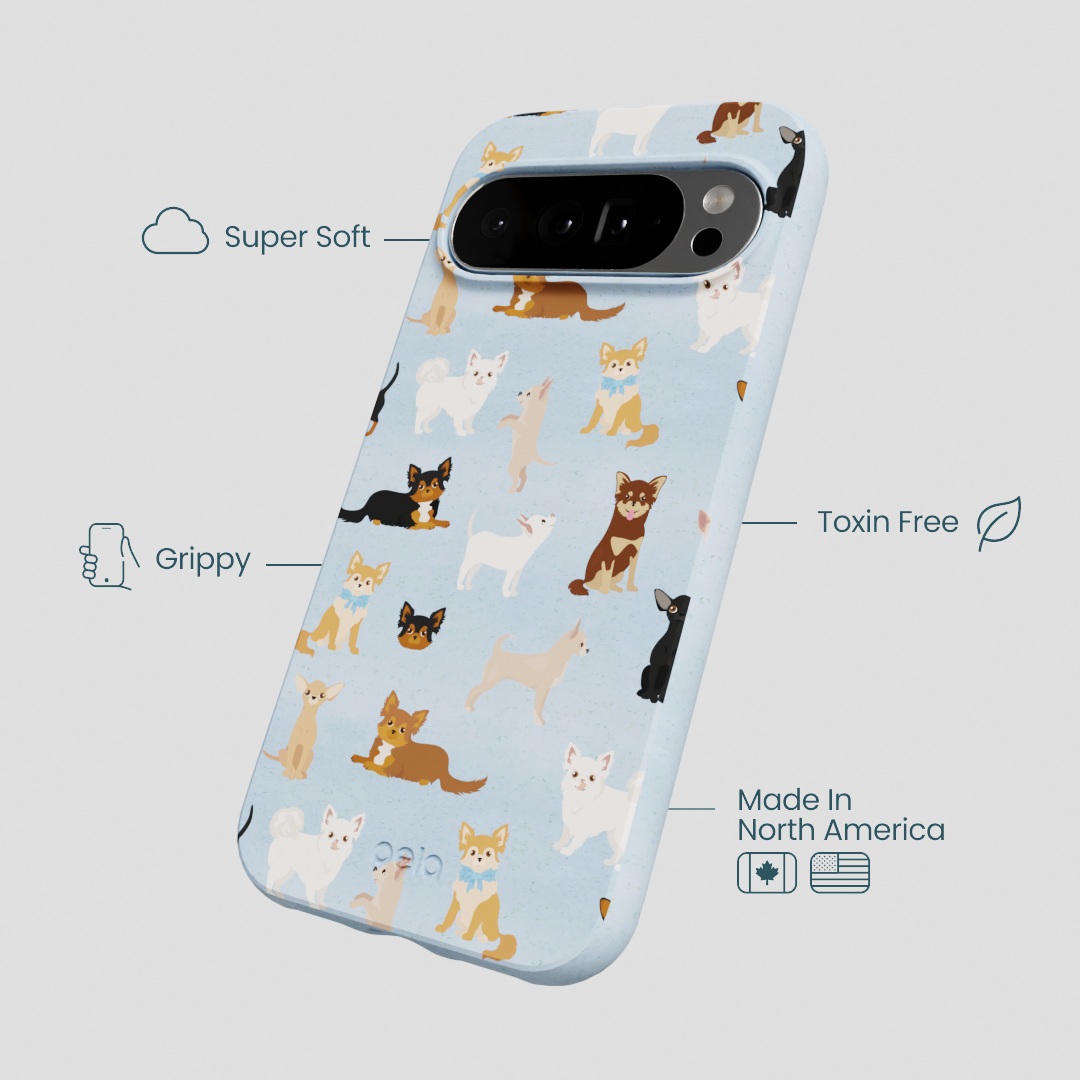 Powder Blue Chihuahua Charms Google Pixel 10 Pro XL Case