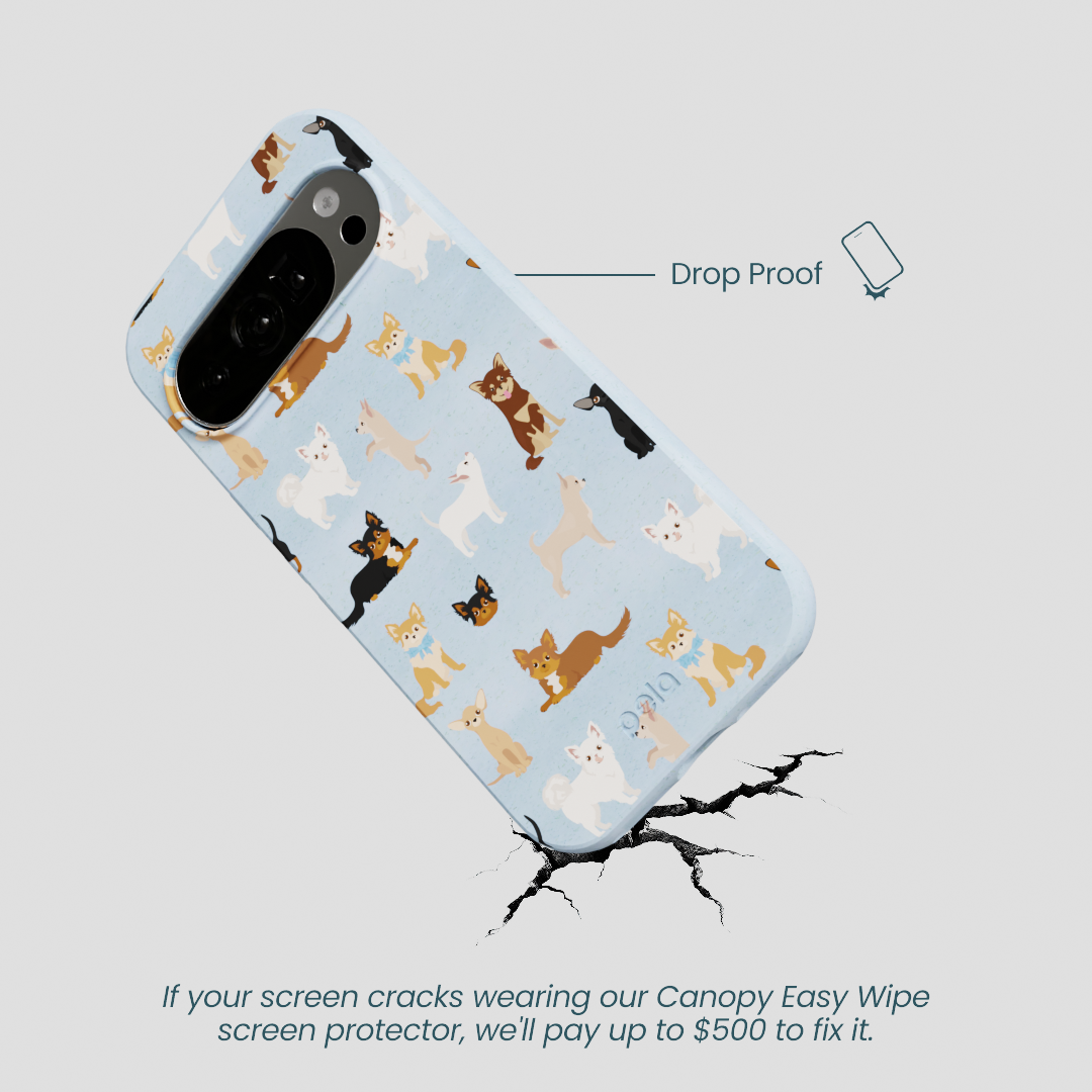 Powder Blue Chihuahua Charms Google Pixel 10/10 Pro Case