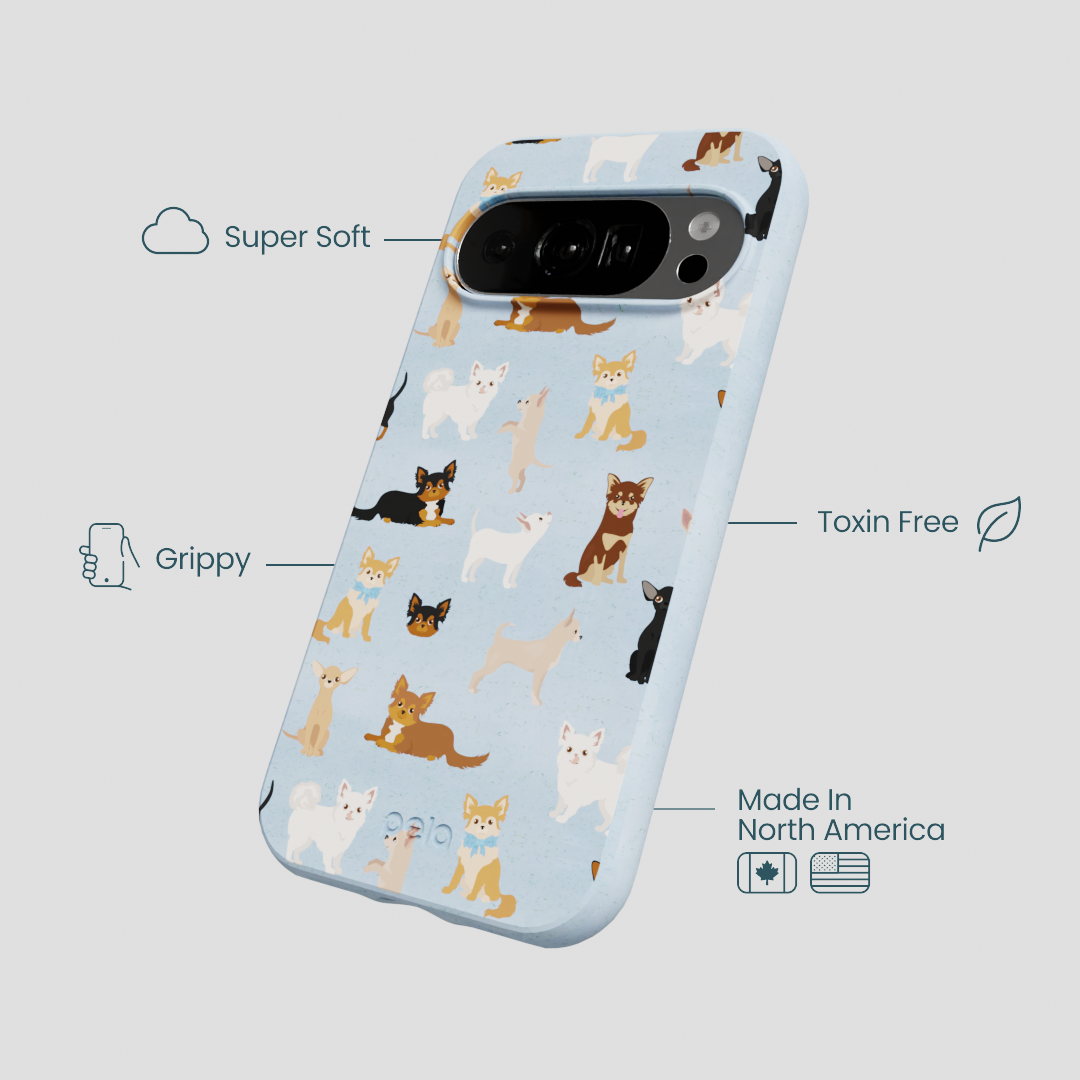 Powder Blue Chihuahua Charms Google Pixel 10/10 Pro Case