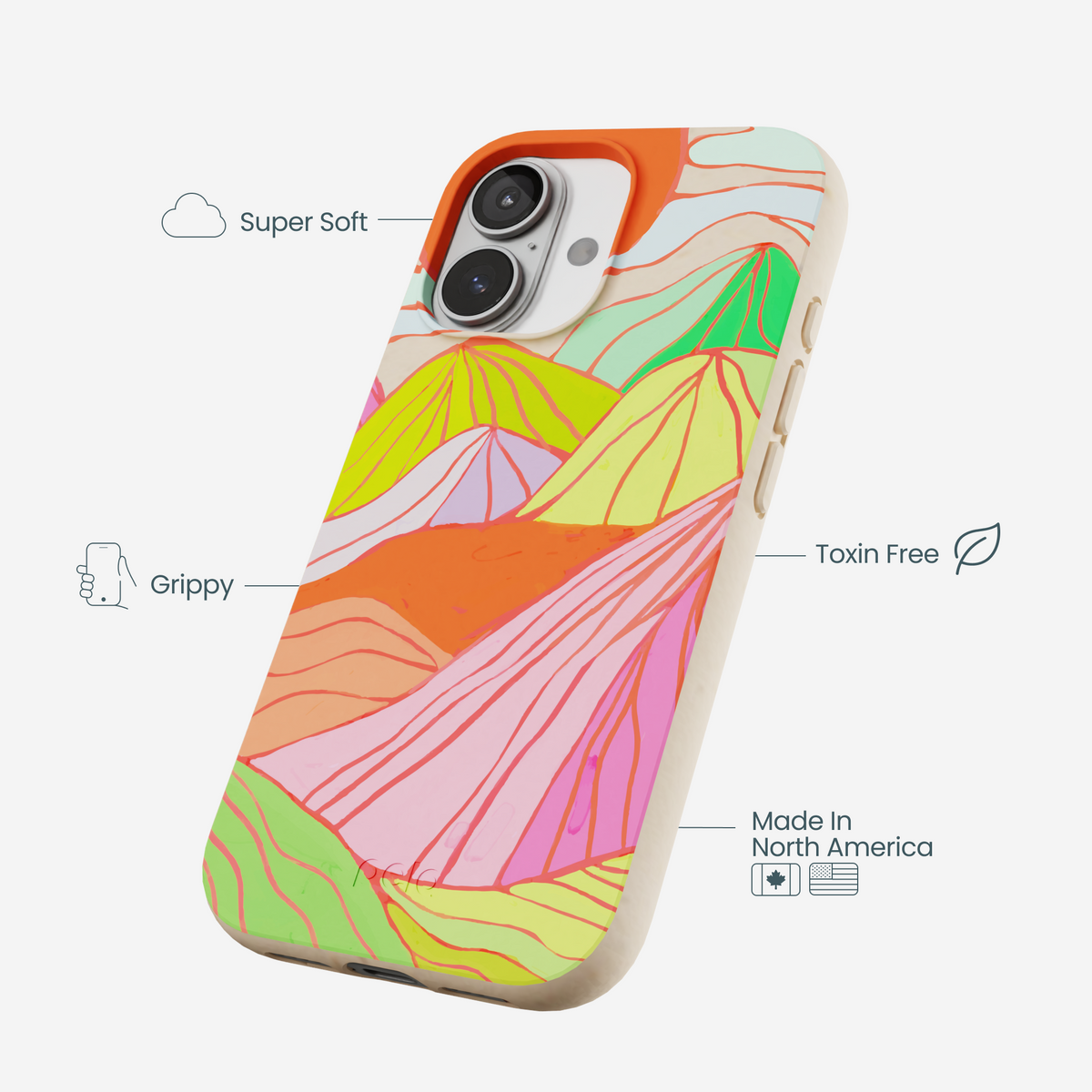 Seashell Chromatic Peaks iPhone 17 Case