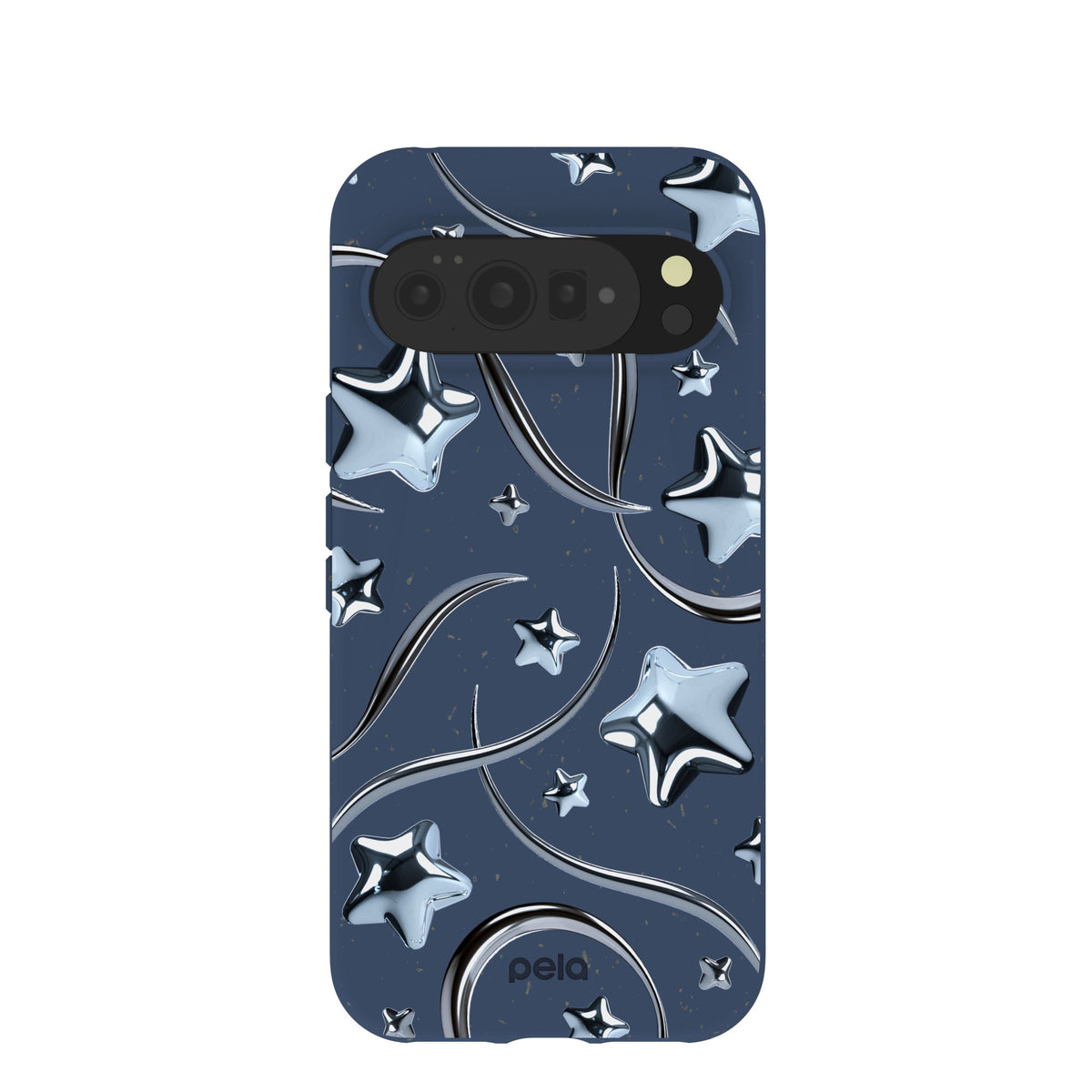 Navy Blue Chrome Stars Google Pixel 10 Pro XL Case