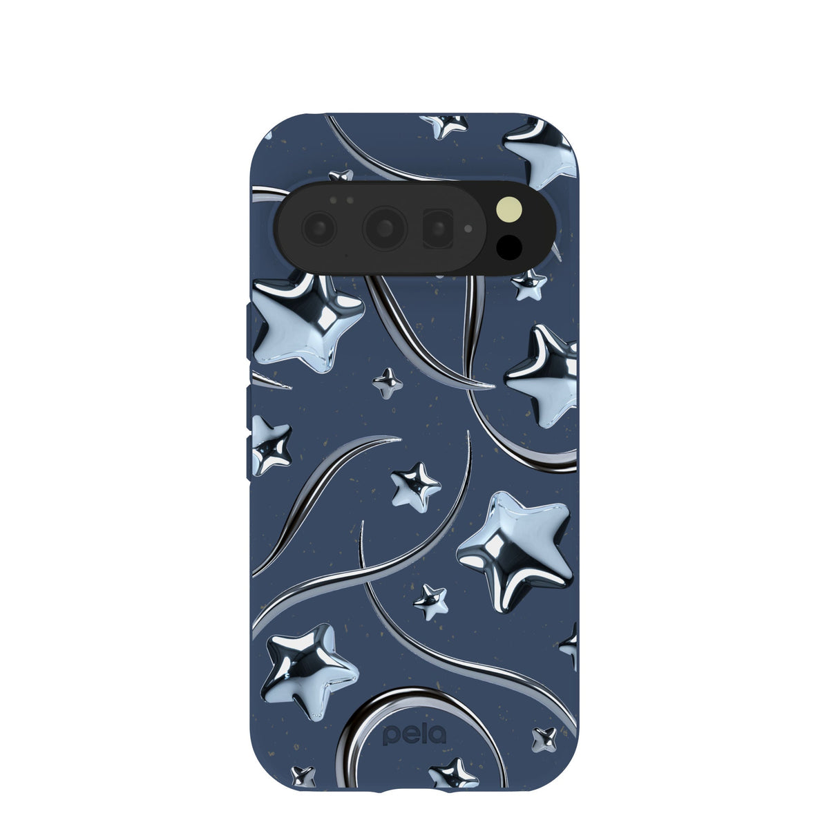 Navy Blue Chrome Stars Google Pixel 10/10 Pro Case
