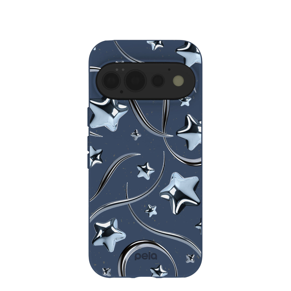 Navy Blue Chrome Stars Google Pixel 11 Pro Case