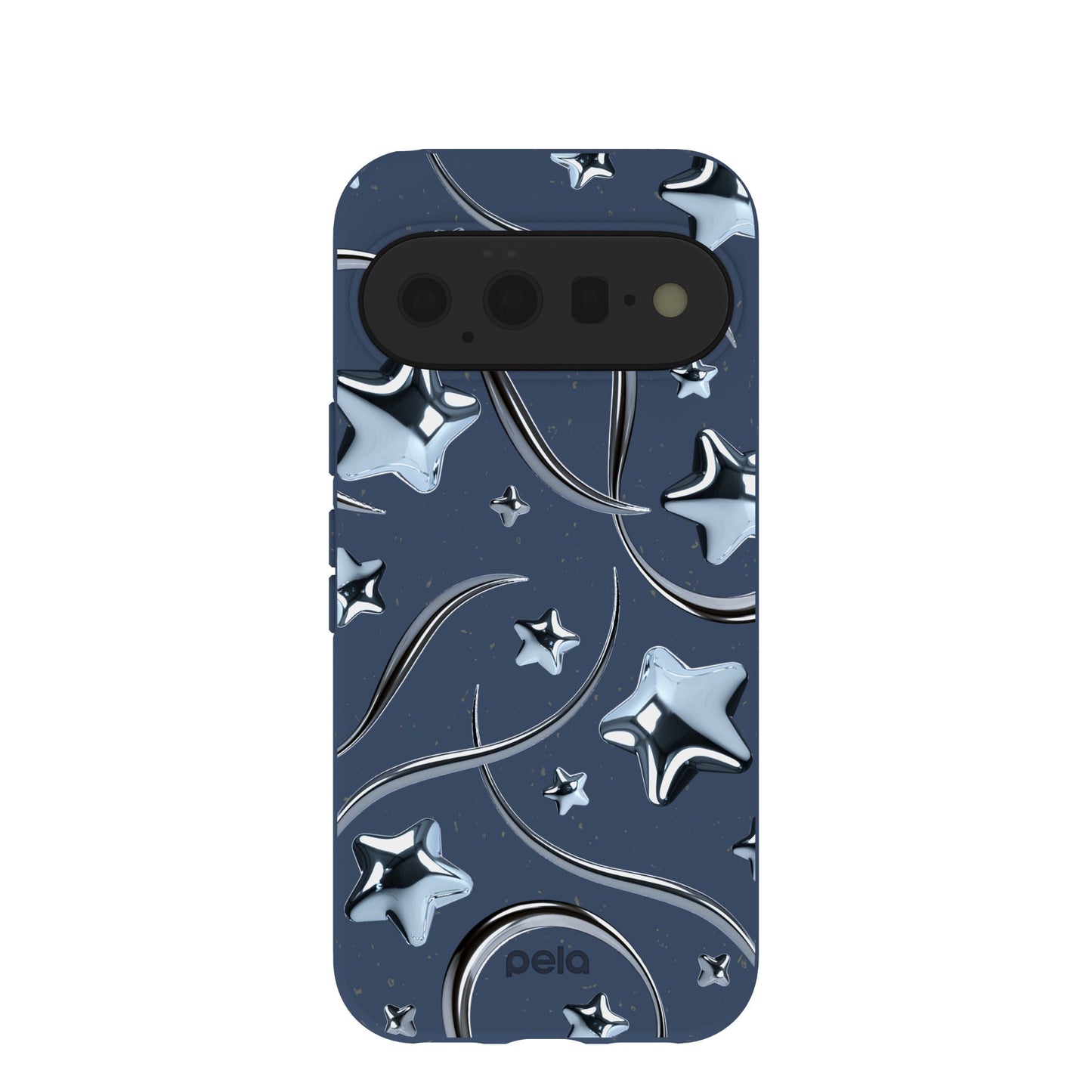 Navy Blue Chrome Stars Google Pixel 11 Case
