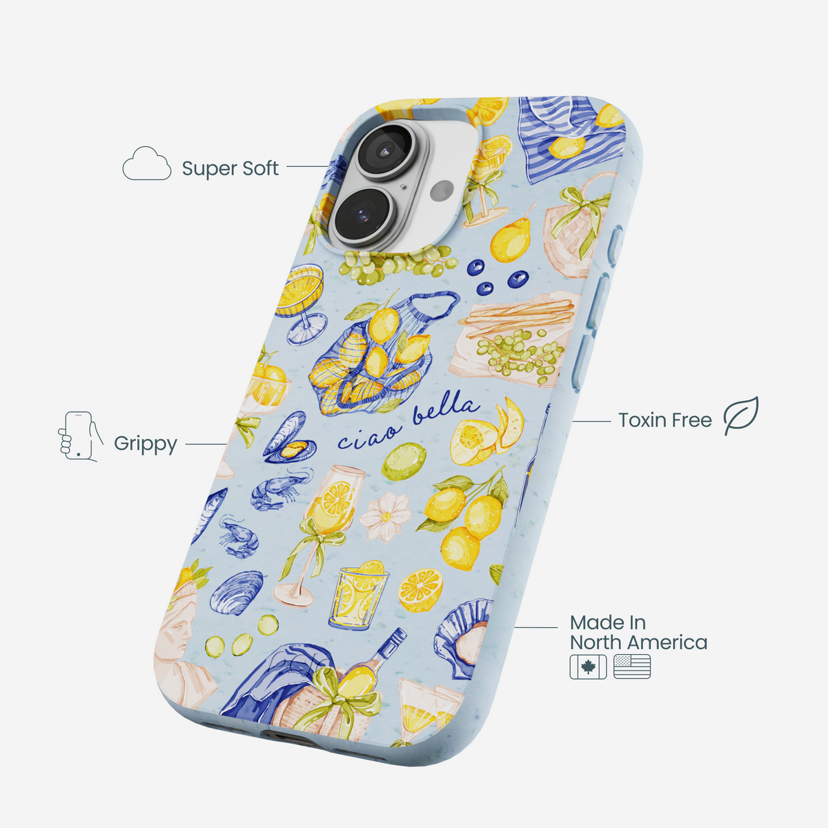 Powder Blue Ciao Bella iPhone 17 Case