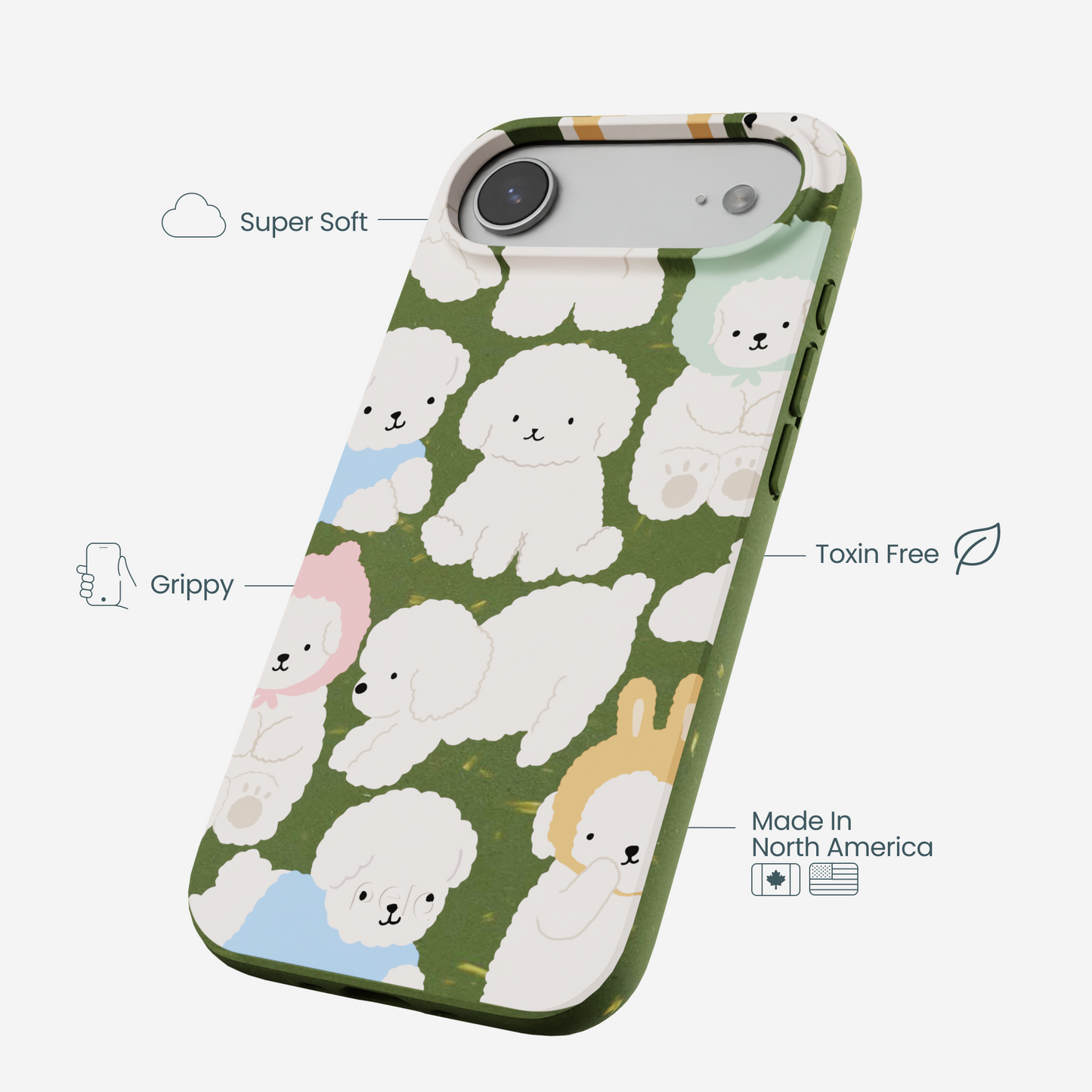 Forest Floor Cloud Poodles iPhone Air Case
