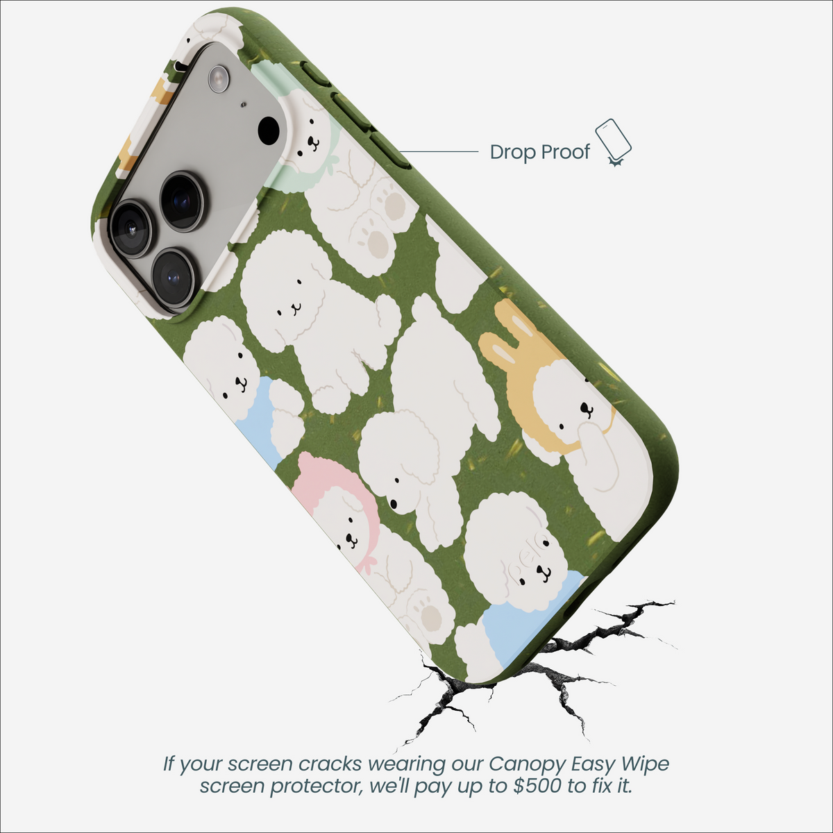 Forest Floor Cloud Poodles iPhone 17 Pro Max Case
