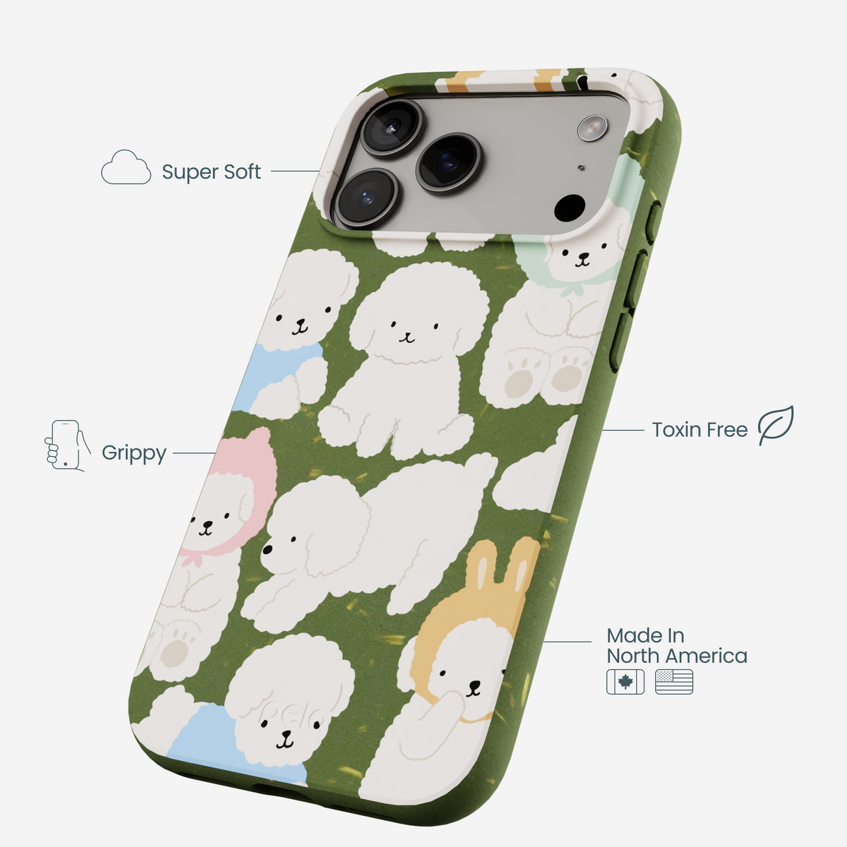 Forest Floor Cloud Poodles iPhone 17 Pro Max Case