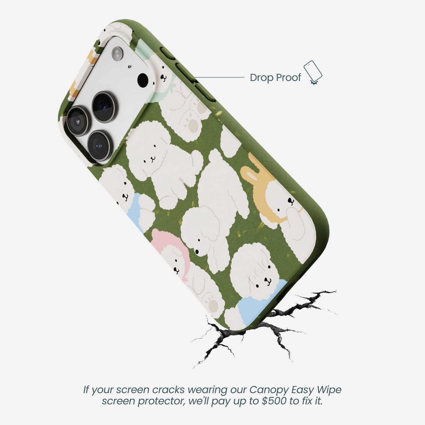 Forest Floor Cloud Poodles iPhone 17 Pro Case