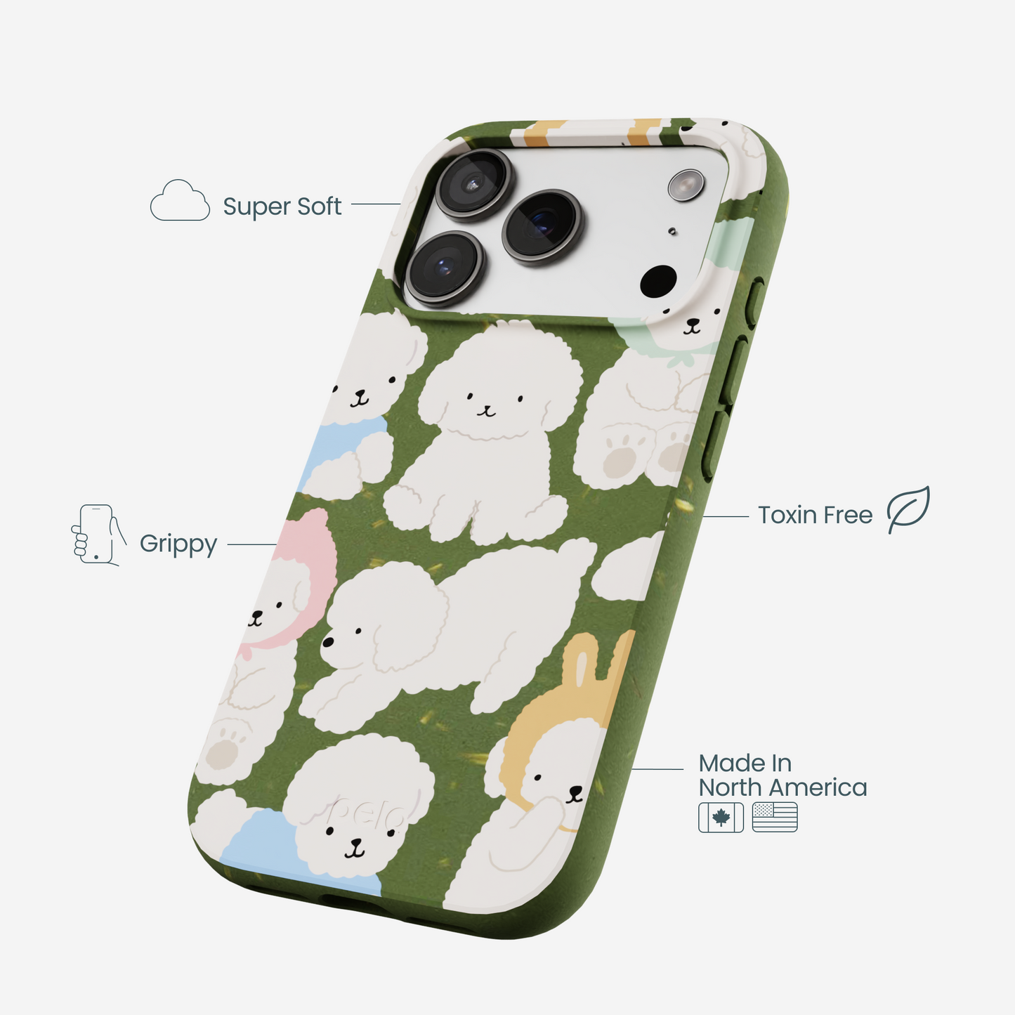 Forest Floor Cloud Poodles iPhone 17 Pro Case