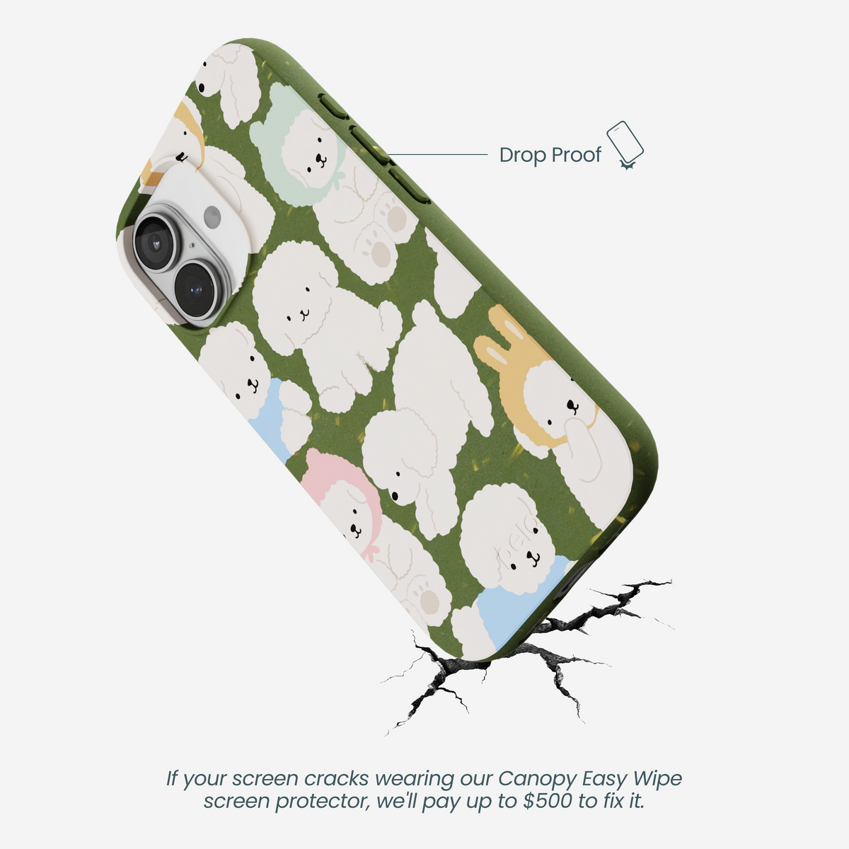 Forest Floor Cloud Poodles iPhone 17 Case