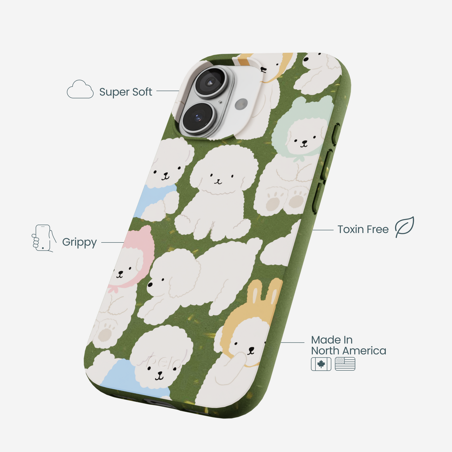 Forest Floor Cloud Poodles iPhone 17 Case