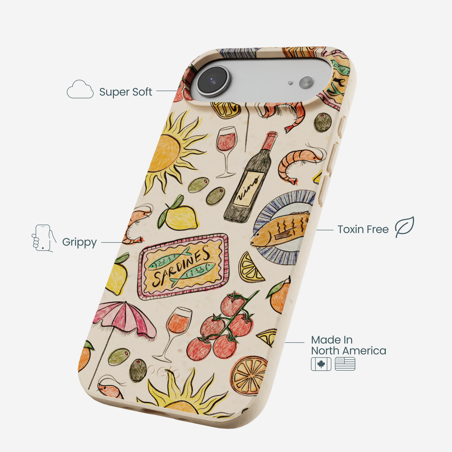 Seashell Coastal Bites iPhone Air Case