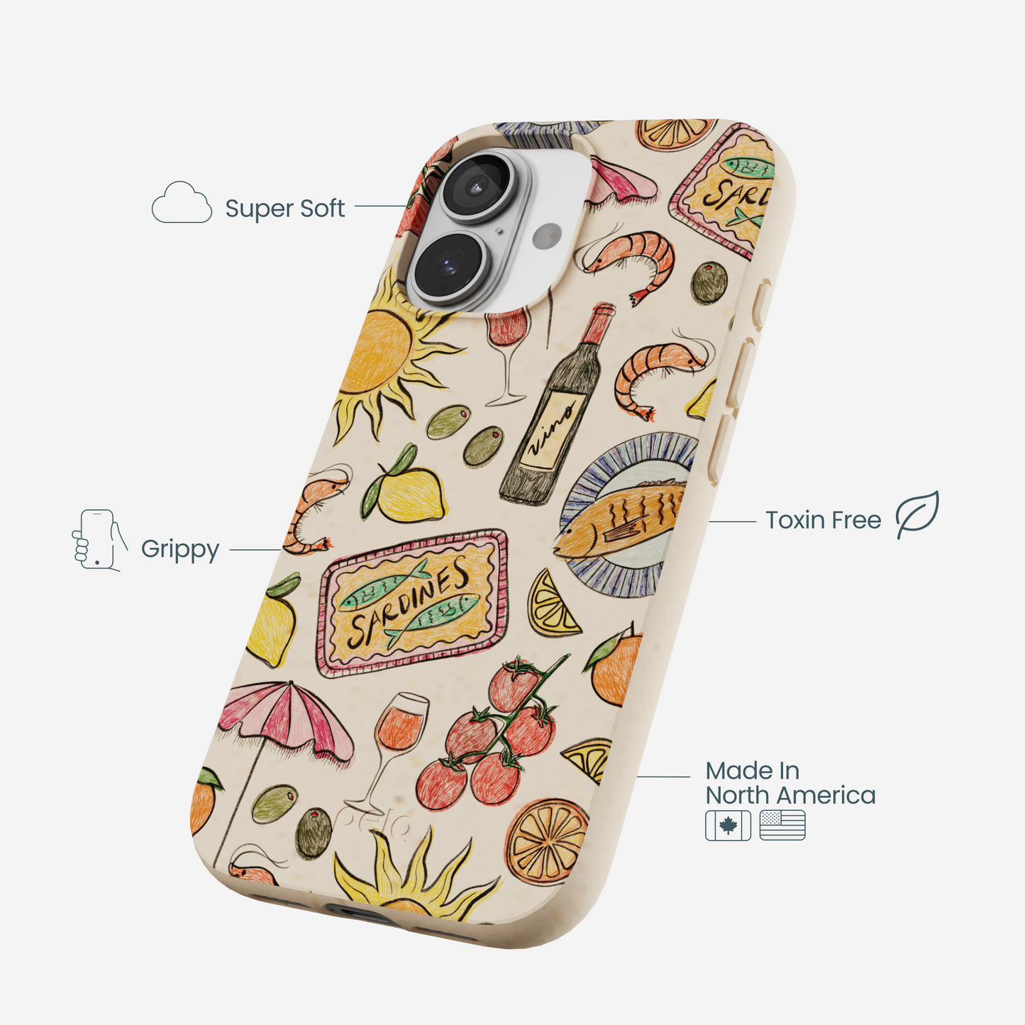 Seashell Coastal Bites iPhone 17 Case