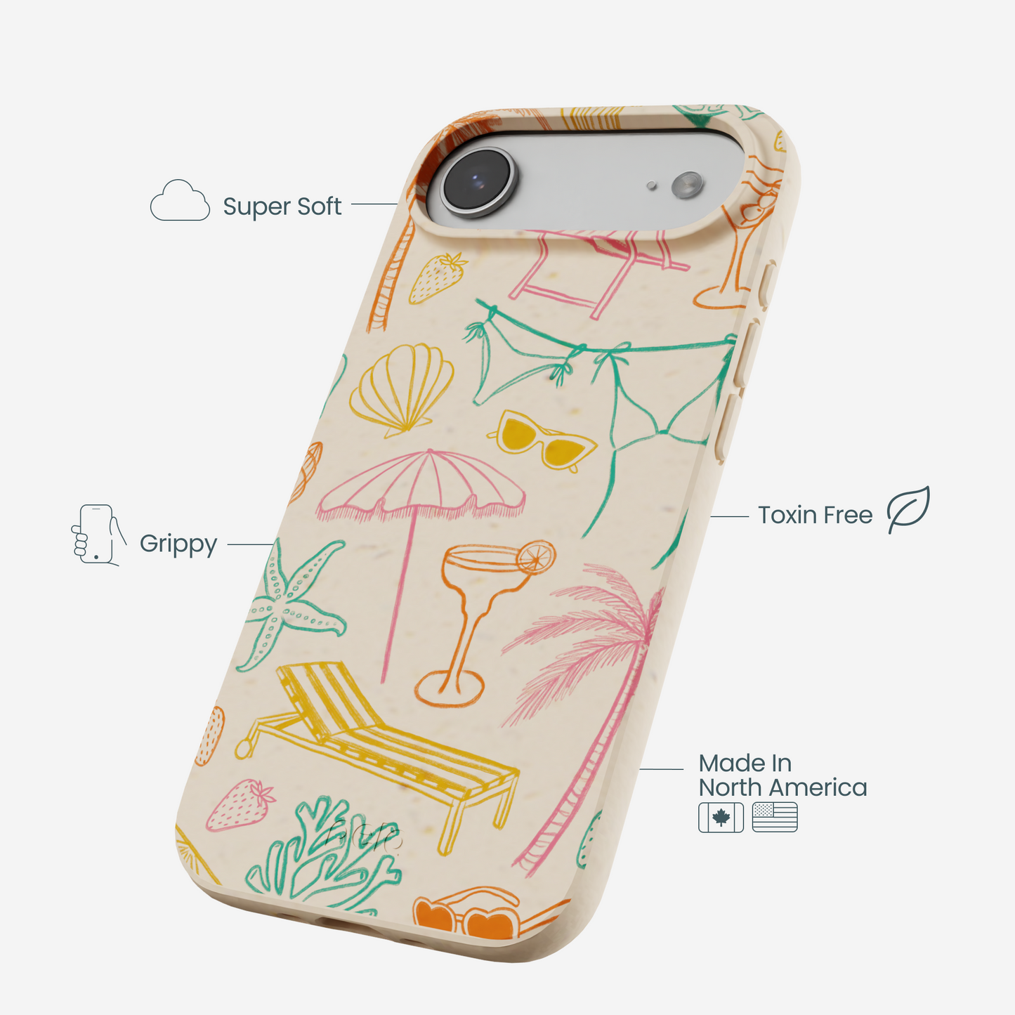 Seashell Coastal Club iPhone Air Case
