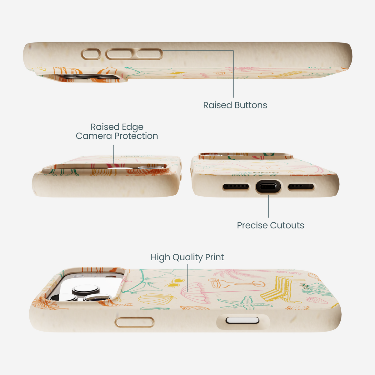 Seashell Coastal Club iPhone 17 Pro Max Case