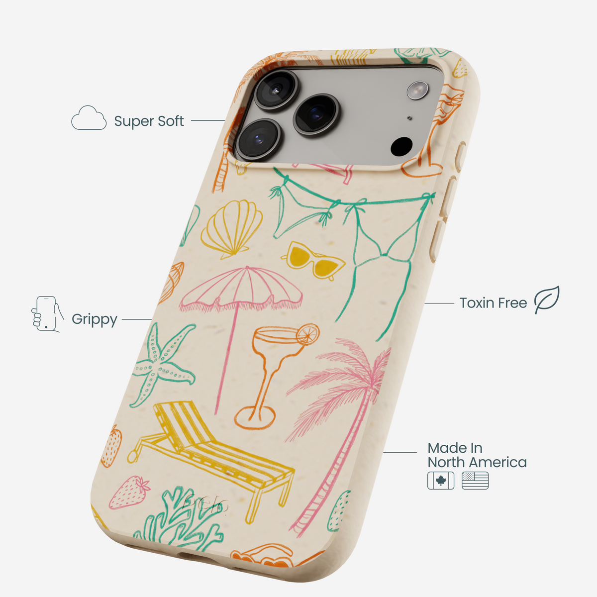 Seashell Coastal Club iPhone 17 Pro Max Case