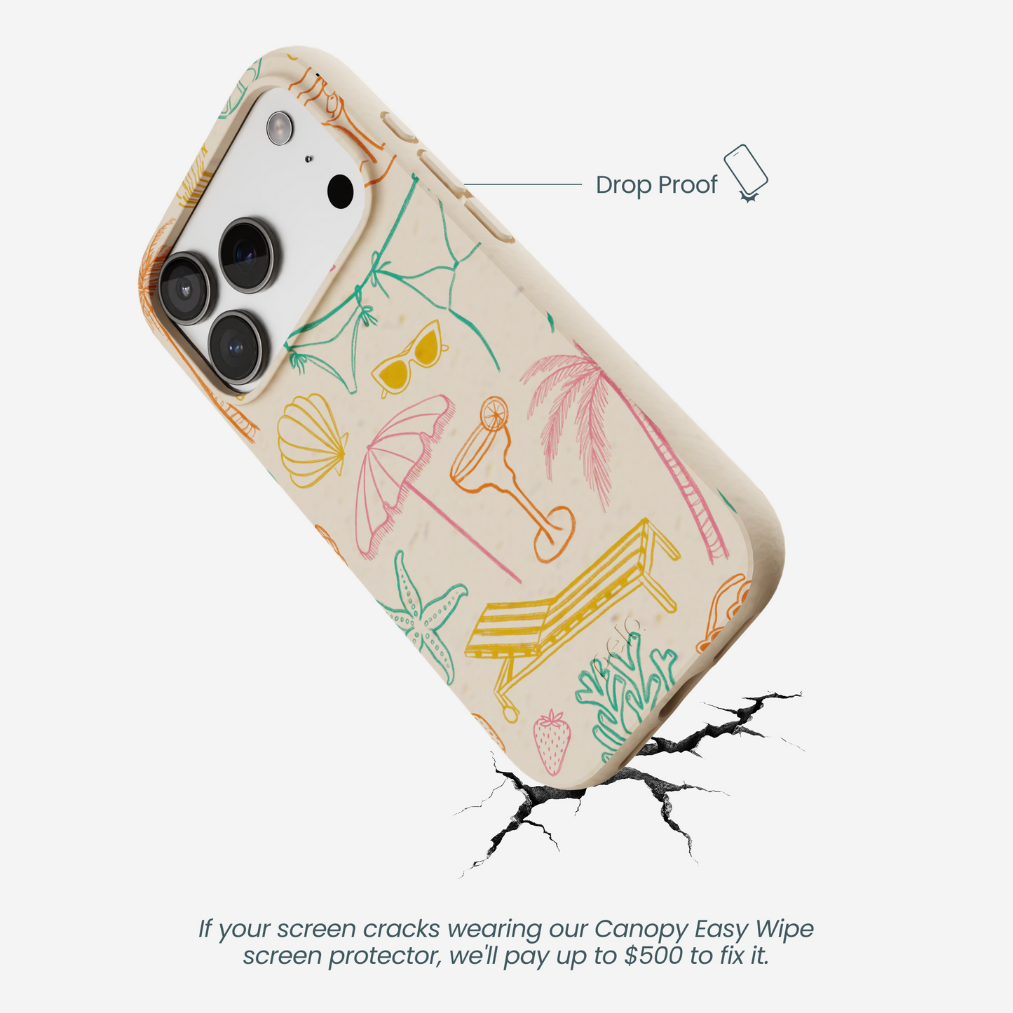 Seashell Coastal Club iPhone 17 Pro Case