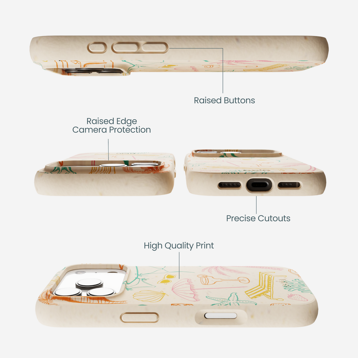 Seashell Coastal Club iPhone 17 Pro Case