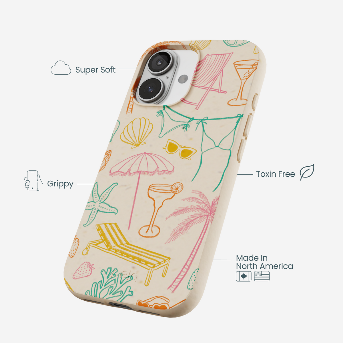 Seashell Coastal Club iPhone 17 Case