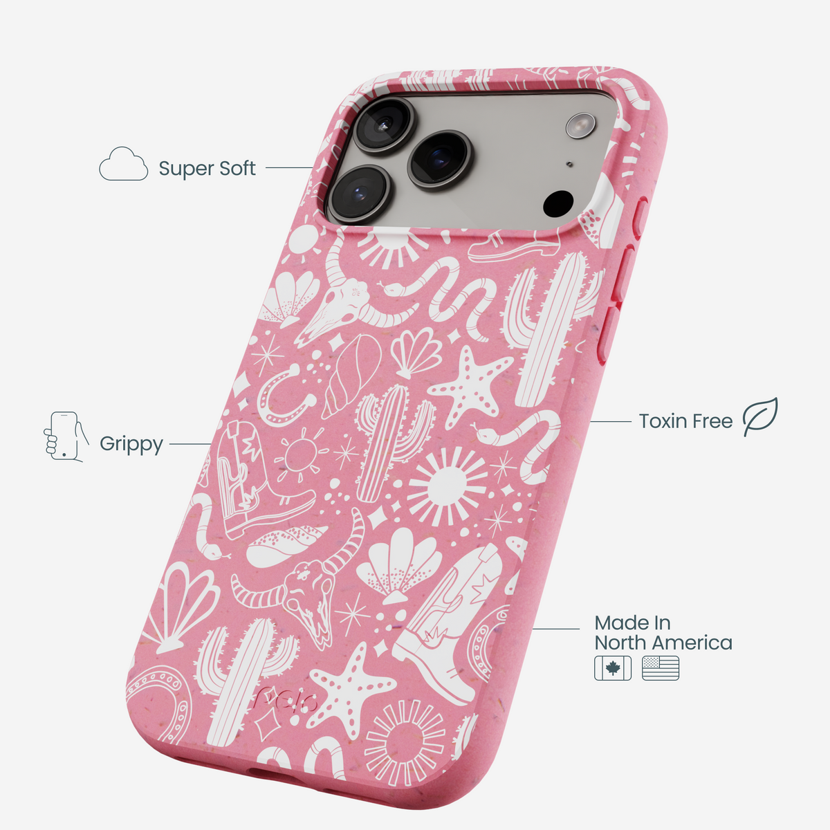 Bubblegum Pink Coastal Rodeo iPhone 17 Pro Max Case