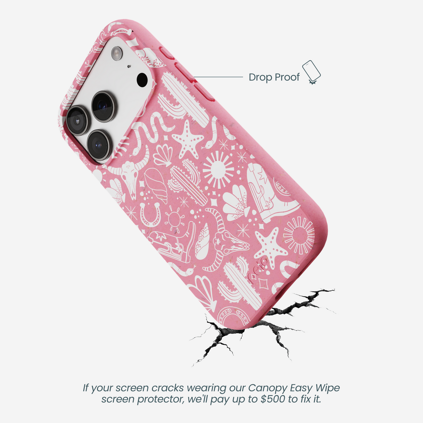 Bubblegum Pink Coastal Rodeo iPhone 17 Pro Case
