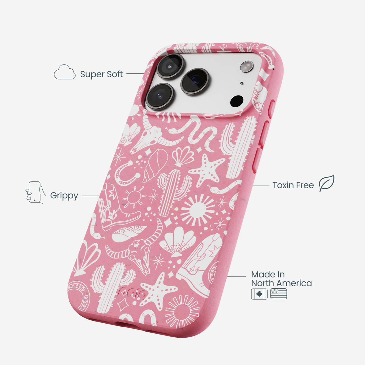 Bubblegum Pink Coastal Rodeo iPhone 17 Pro Case
