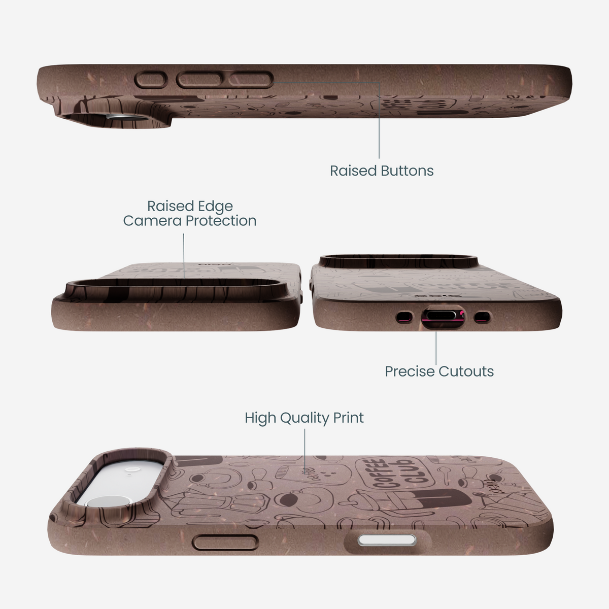 Chocolate Brown Coffee Club iPhone Air Case