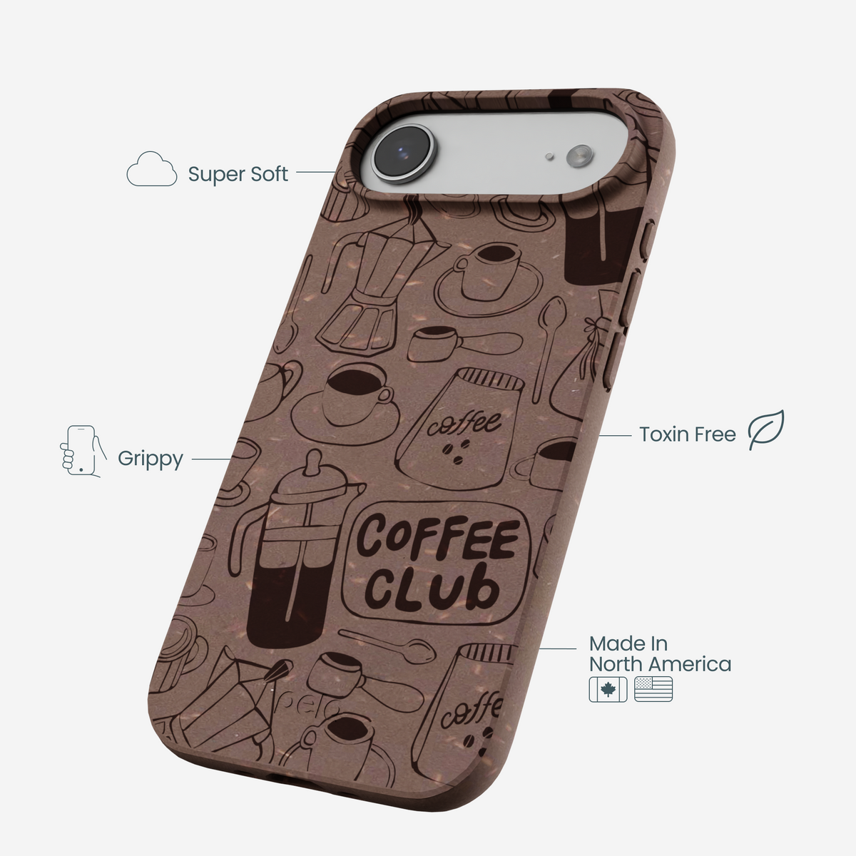Chocolate Brown Coffee Club iPhone Air Case