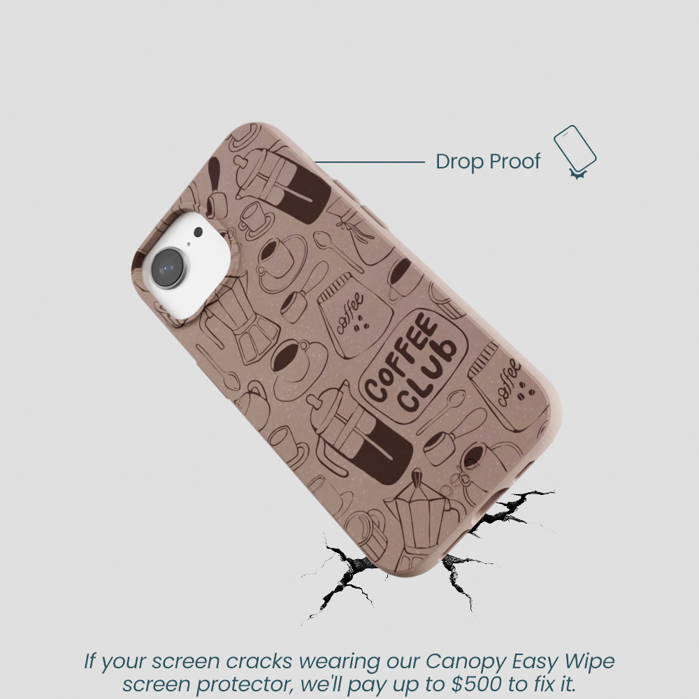 Chocolate Brown Coffee Club iPhone 16e/17e Case