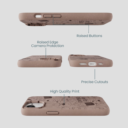 Chocolate Brown Coffee Club iPhone 16e/17e Case