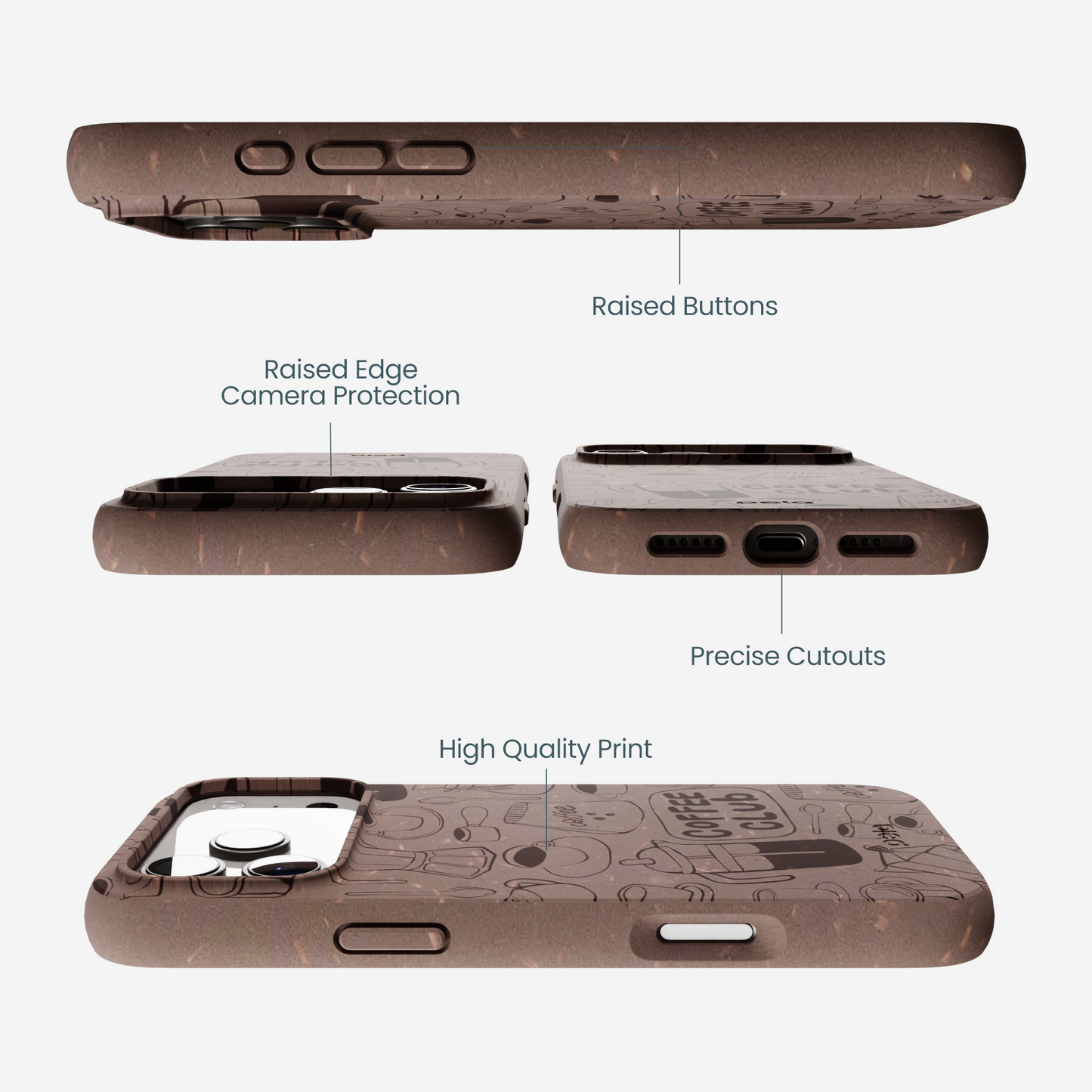 Chocolate Brown Coffee Club iPhone 17 Pro Max Case