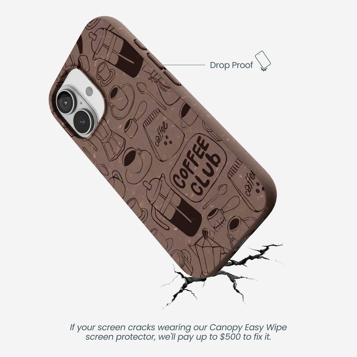 Chocolate Brown Coffee Club iPhone 17 Case