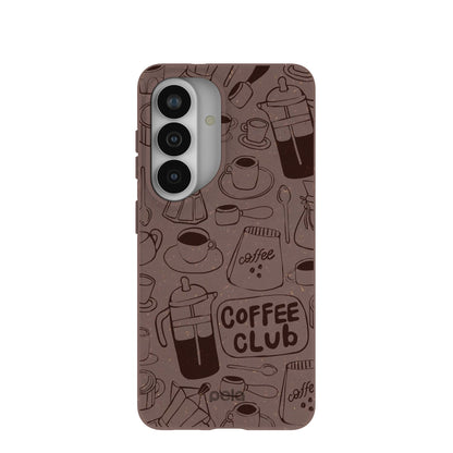 Chocolate Brown Coffee Club Samsung Galaxy S26 Case