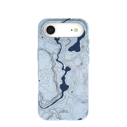Powder Blue Contour Lines iPhone Air Case