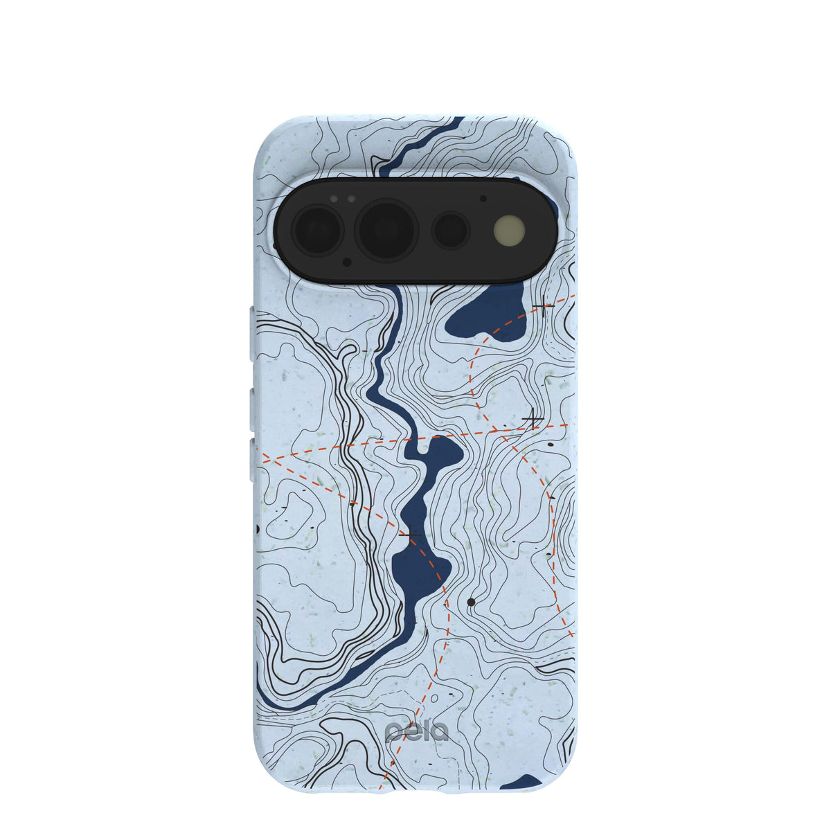 Powder Blue Contour Lines Google Pixel 11 Pro Case