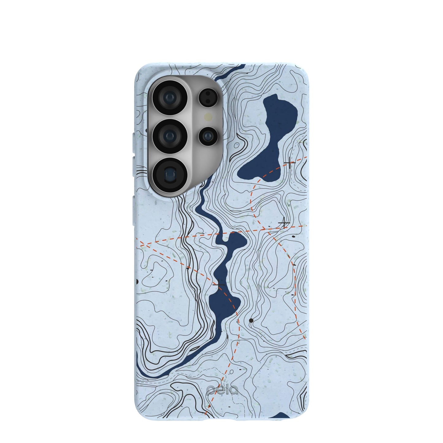 Powder Blue Contour Lines Samsung Galaxy S26 Ultra Case