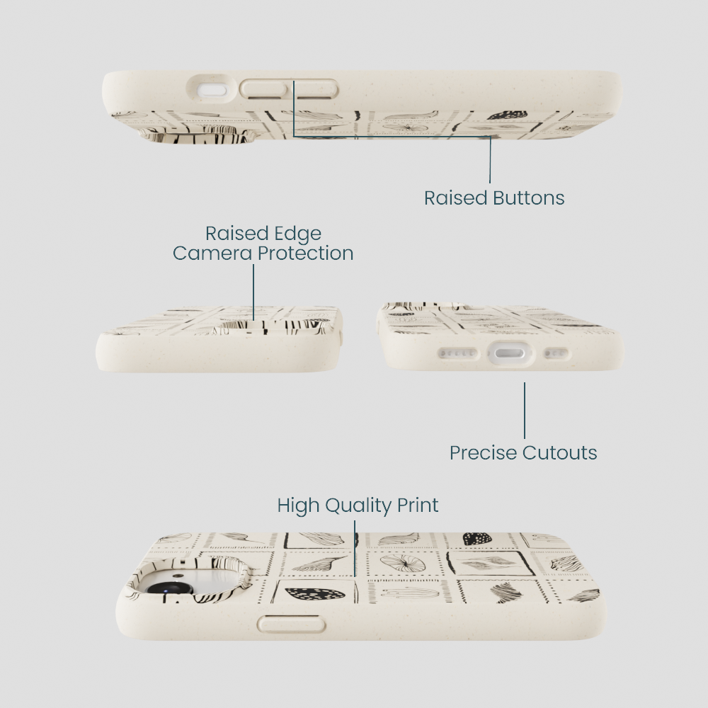 London Fog Coral Tiles iPhone 16e/17e Case