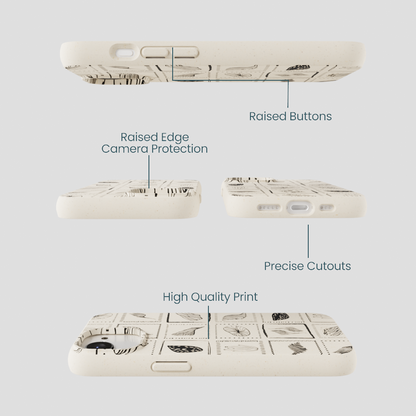 London Fog Coral Tiles iPhone 16e/17e Case