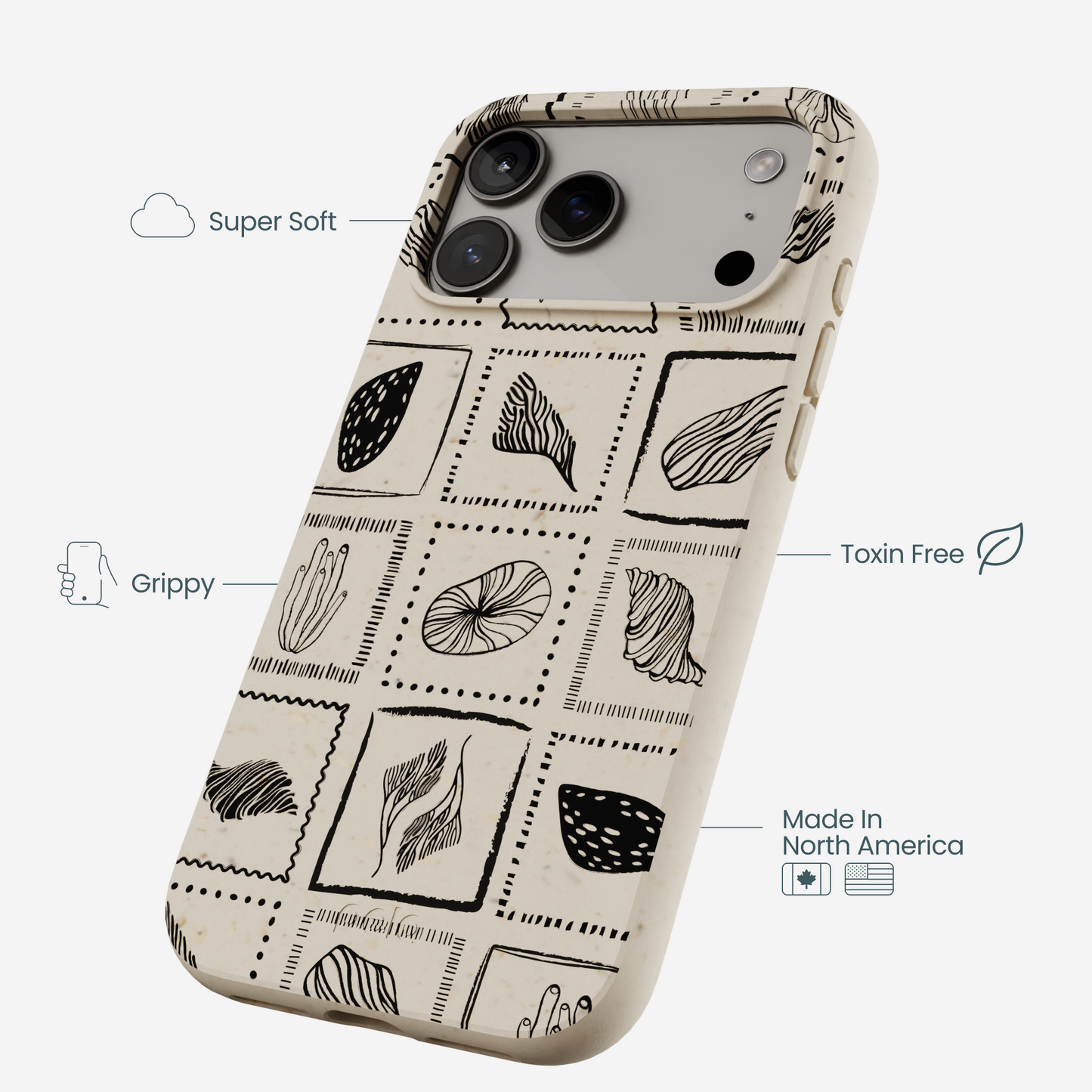 London Fog Coral Tiles iPhone 17 Pro Max Case