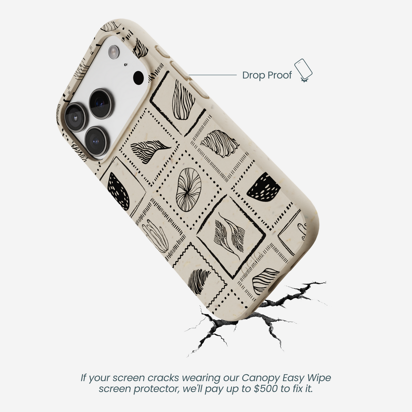 London Fog Coral Tiles iPhone 17 Pro Case