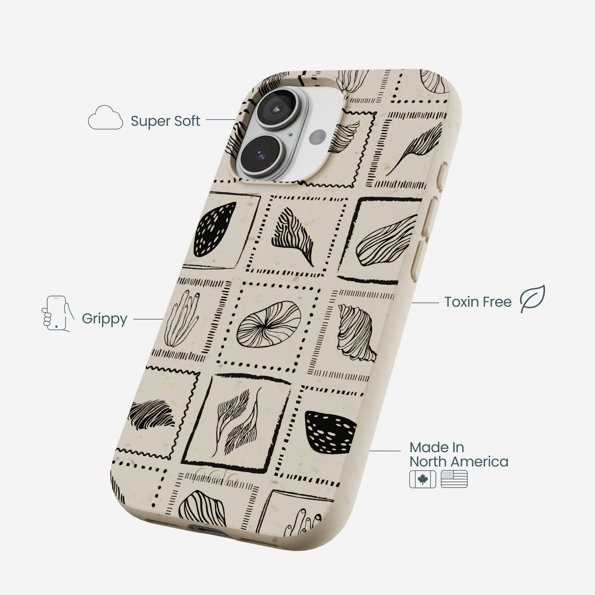 London Fog Coral Tiles iPhone 17 Case