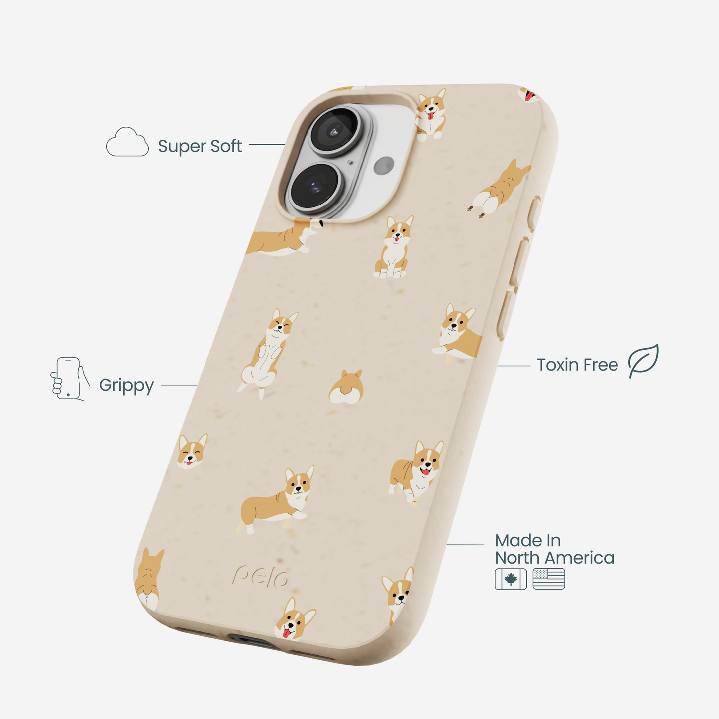 Seashell Corgi Cuties iPhone 17 Case