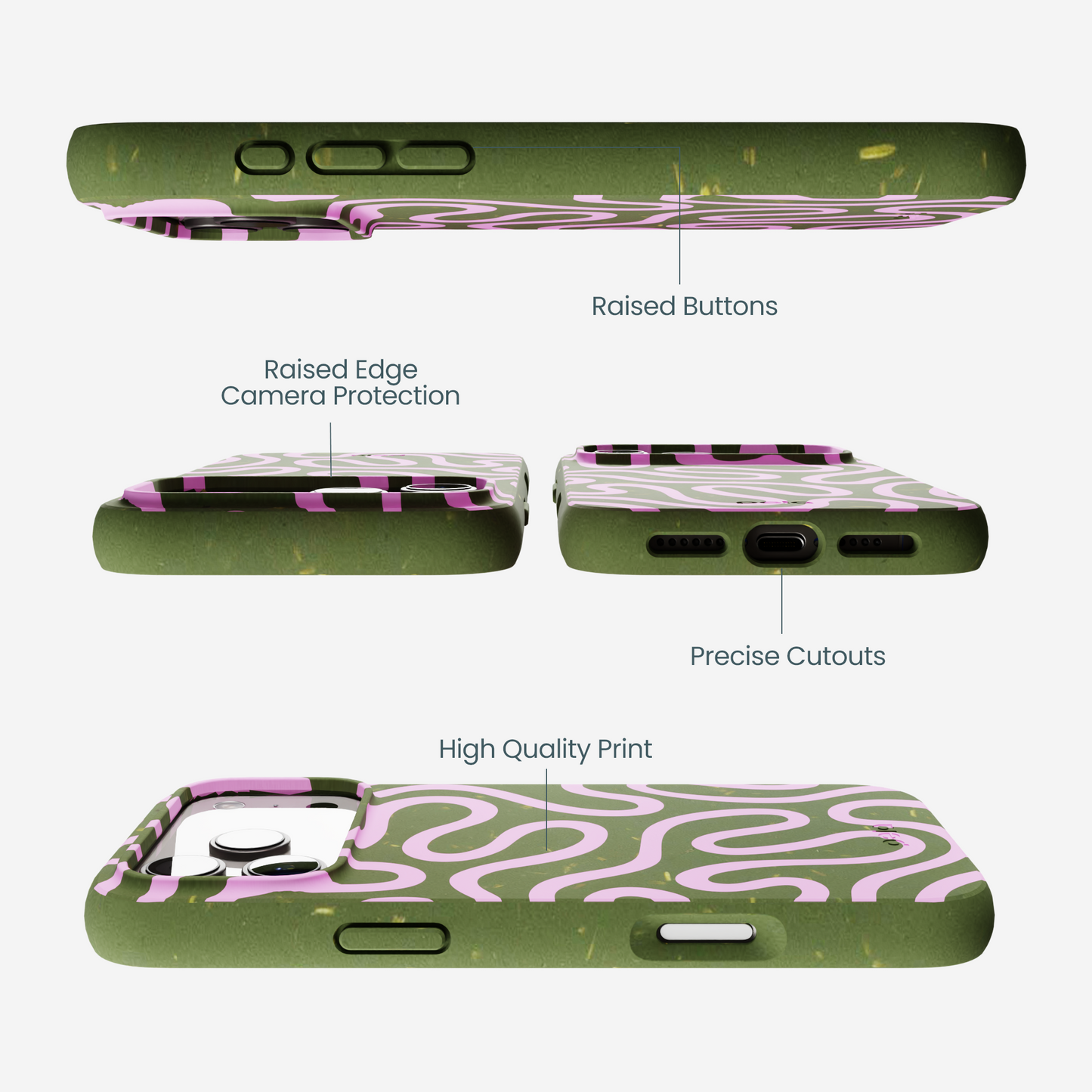 Forest Floor Cotton Curls iPhone 17 Pro Max Case